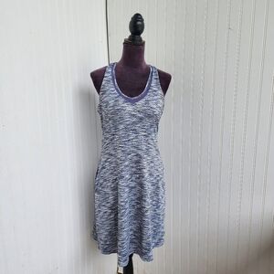 MPG Women Athletic Dress Sleeveless Racer-back Black Purple Pockets Lined Bra S